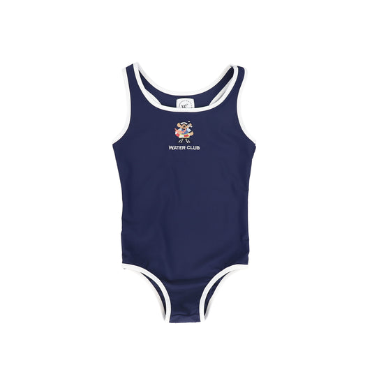 WATER CLUB NAVY EMBROIDERED PATCH SWIMSUIT
