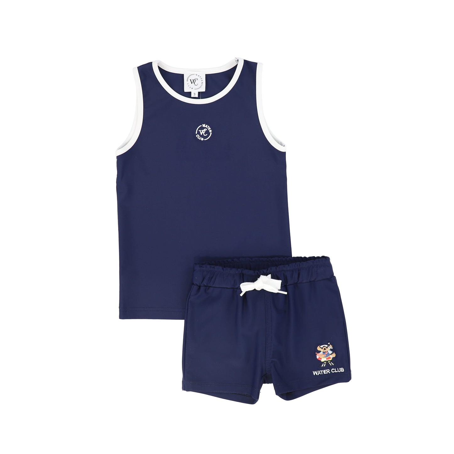 WATER CLUB NAVY EMBROIDERED TANK SET