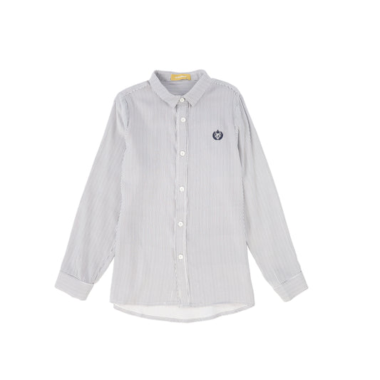 LE BOURDON NAVY/WHITE COLLAR BLOUSE