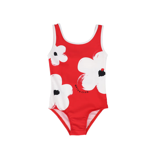 WATER CLUB RED FLOWER WATERCOLOR SWIMSUIT
