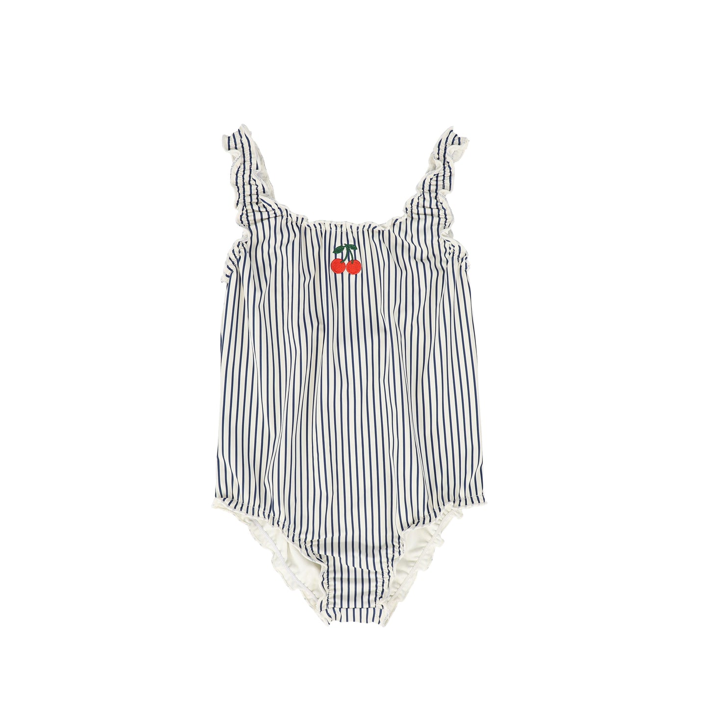 Water Club White/Blue Gathered Stripe Swimsuit 14 / White/Blue
