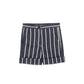 LE BOURDON NAVY STRIPE STITCHED POCKET SHORTS