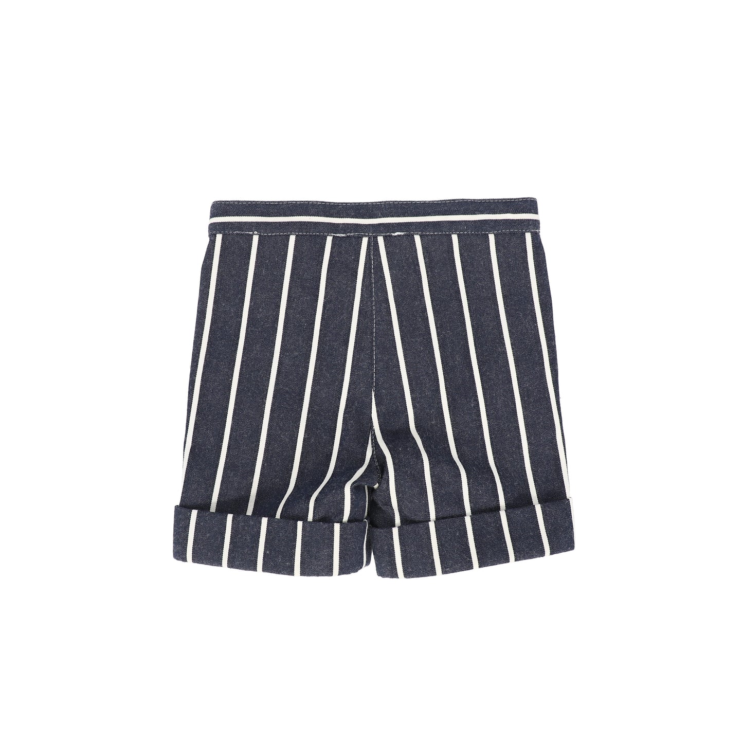 LE BOURDON NAVY STRIPE STITCHED POCKET SHORTS