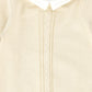 LE BOURDON BEIGE KNIT CABLE STRIPE COLLAR ROMPER