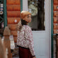 RETRO KID CREAM/BURGUNDY CHUNKY KNIT CARDIGAN