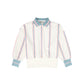 VALENTINA BLUE STRIPE POLO SWEATSHIRT