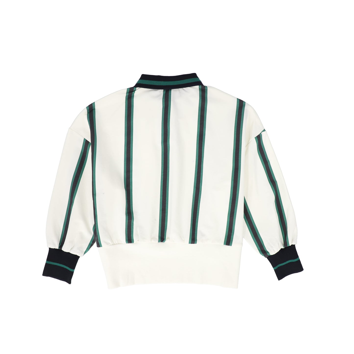 VALENTINA NAVY STRIPE POLO SWEATSHIRT