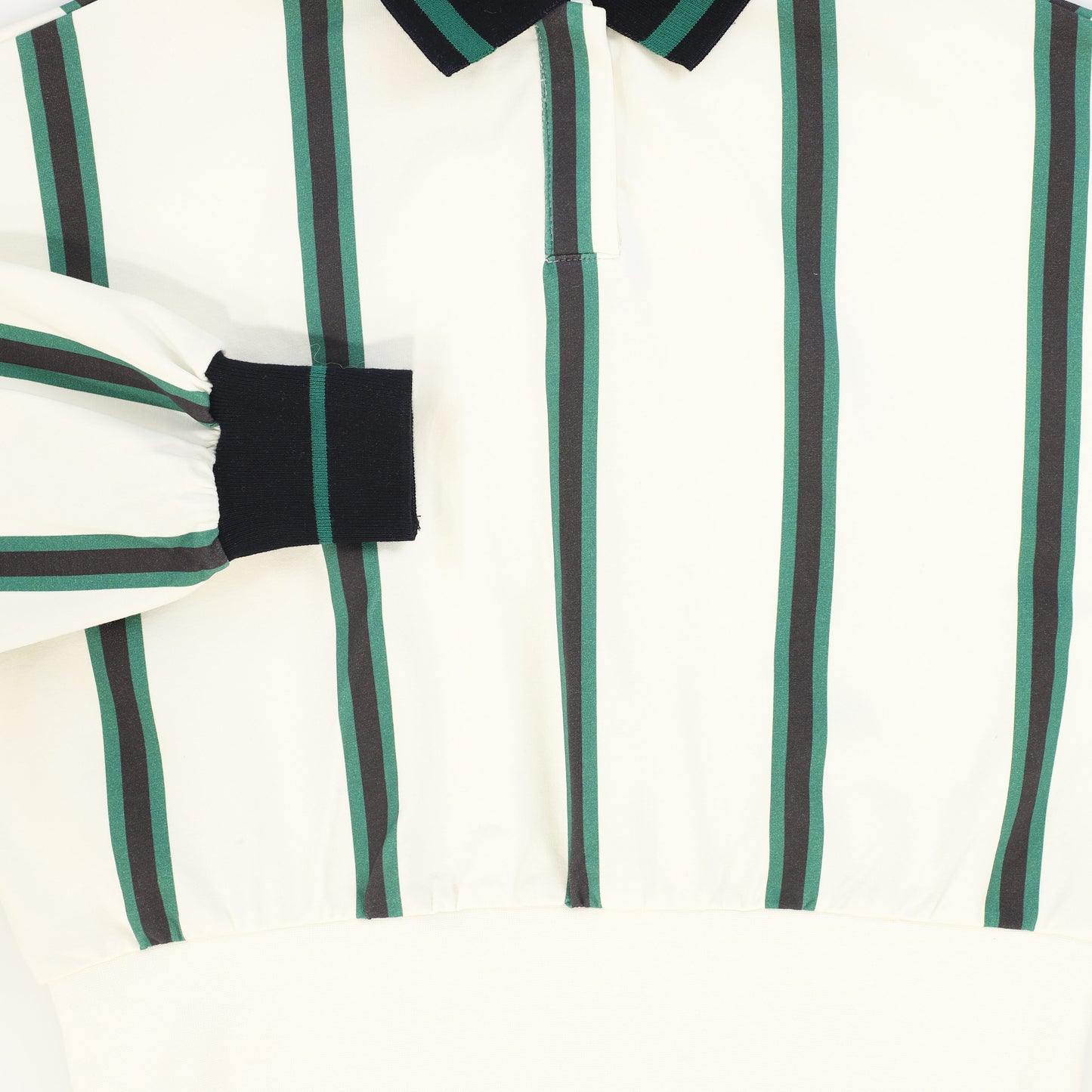 VALENTINA NAVY STRIPE POLO SWEATSHIRT