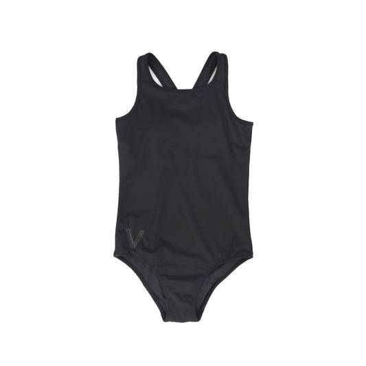 VALENTINA BLACK RIBBED SWIMSUIT