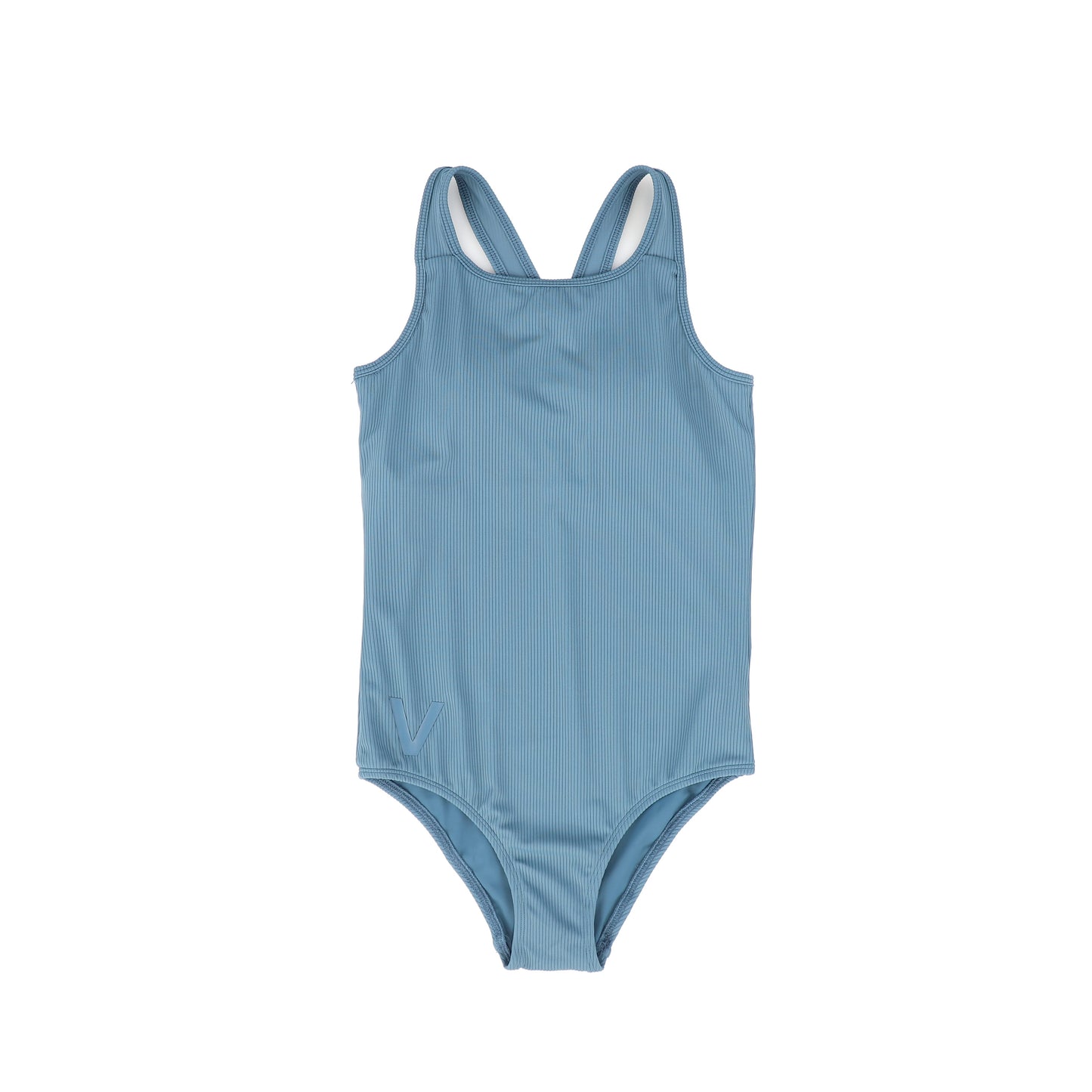 VALENTINA BLUE RIBBED SWIMSUIT