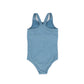 VALENTINA BLUE RIBBED SWIMSUIT