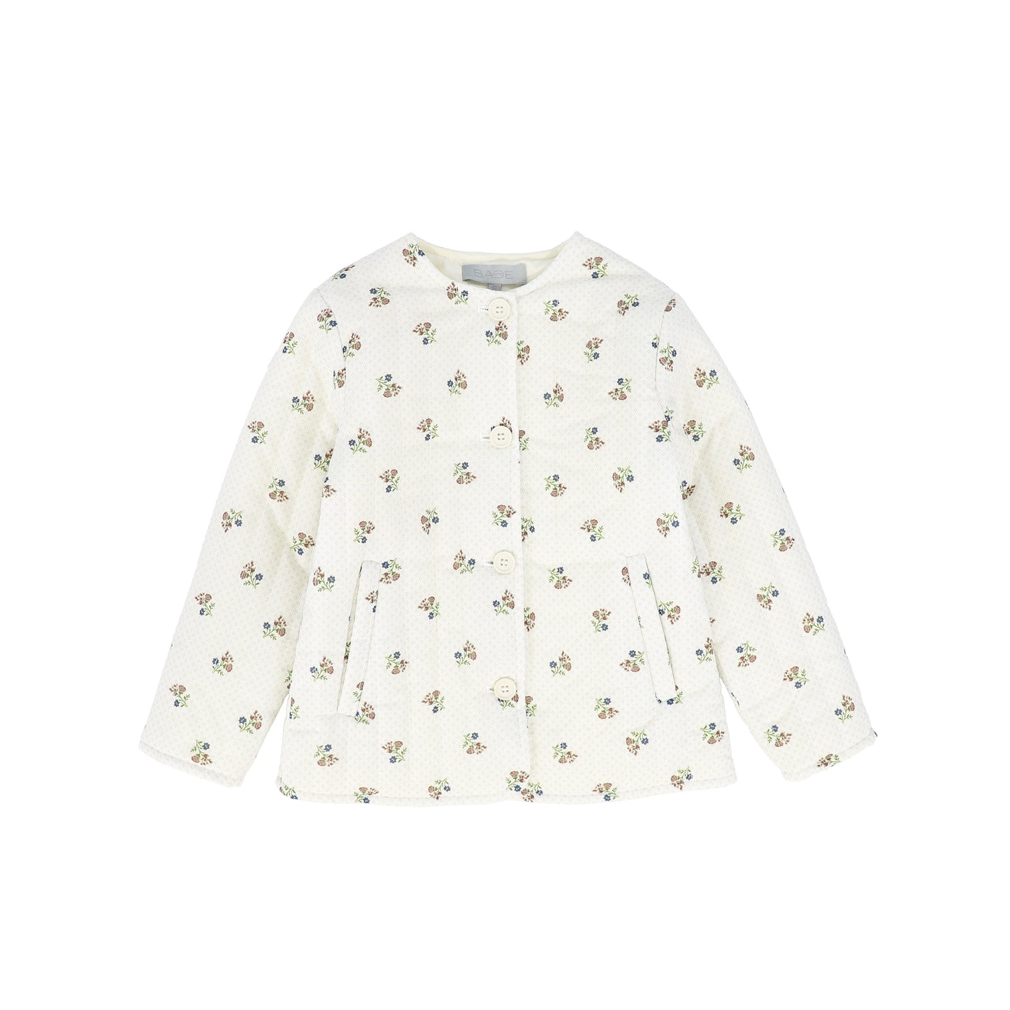 BACE COLLECTION FLORAL QUILTED BUTTON JACKET