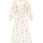 VALENTINA IVORY PETITE FLORAL PUFF SLEEVE DRESS [FINAL SALE]