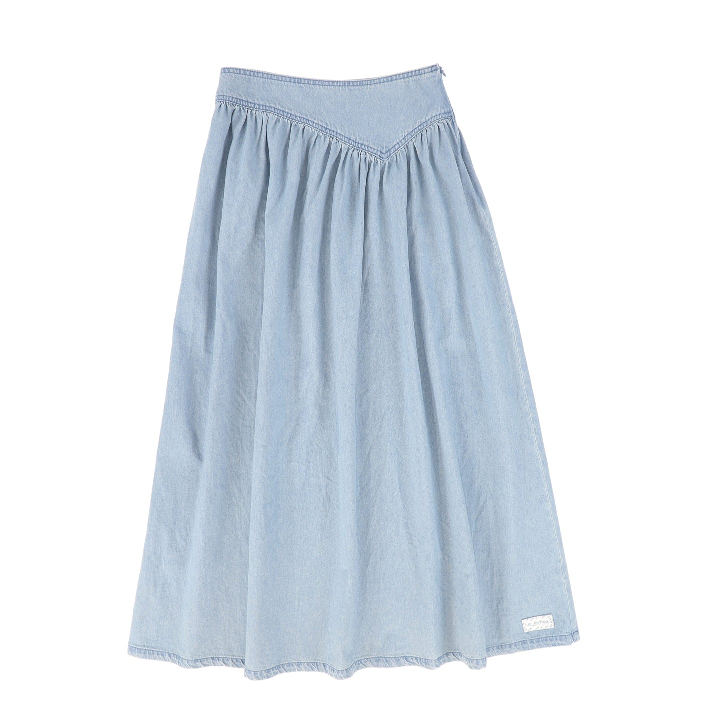 VALENTINA LIGHT BLUE V WAIST DENIM SKIRT [FINAL SALE]