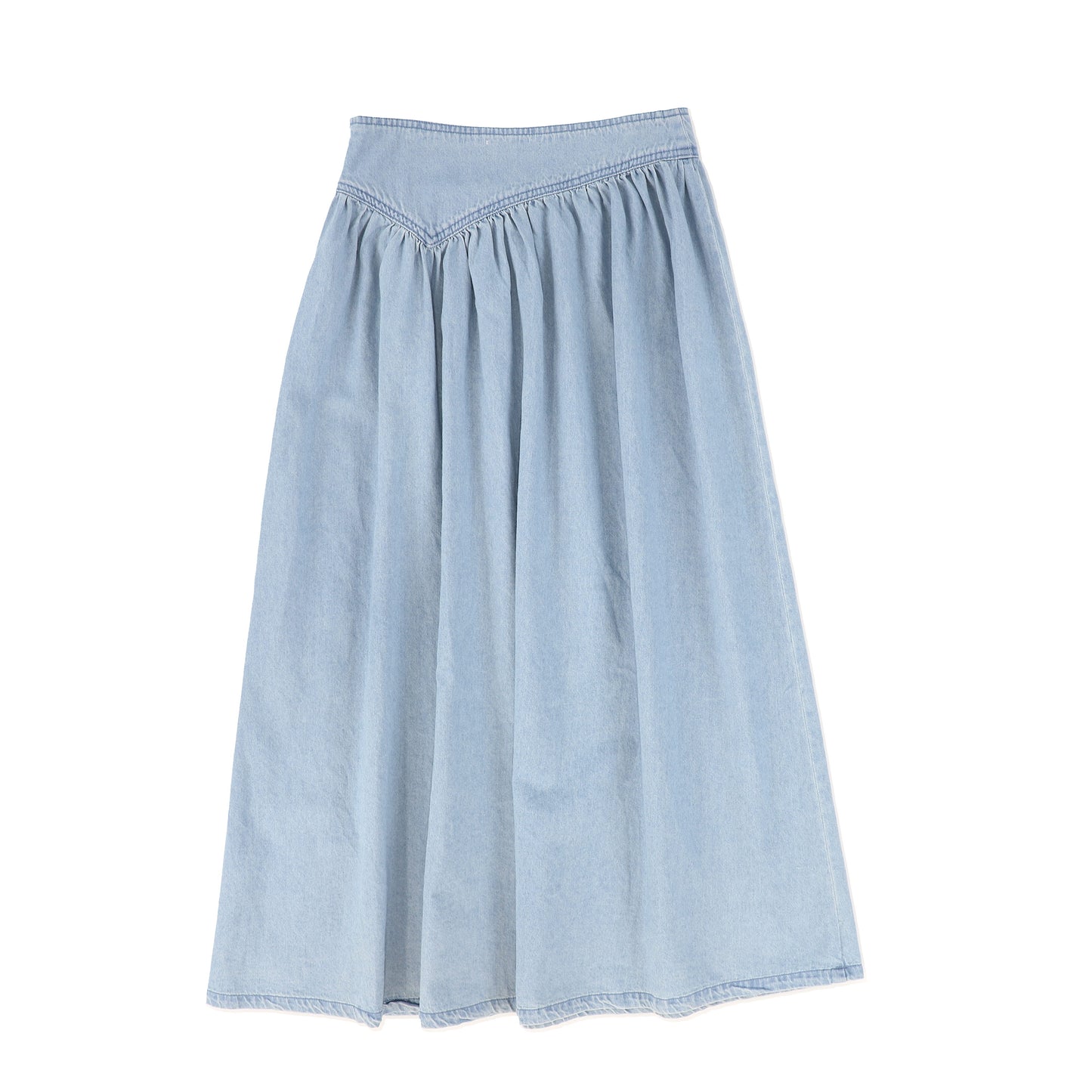 VALENTINA LIGHT BLUE V WAIST DENIM SKIRT [FINAL SALE]