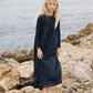 KIN & KIN BLACK TEXTURED MAXI DRESS