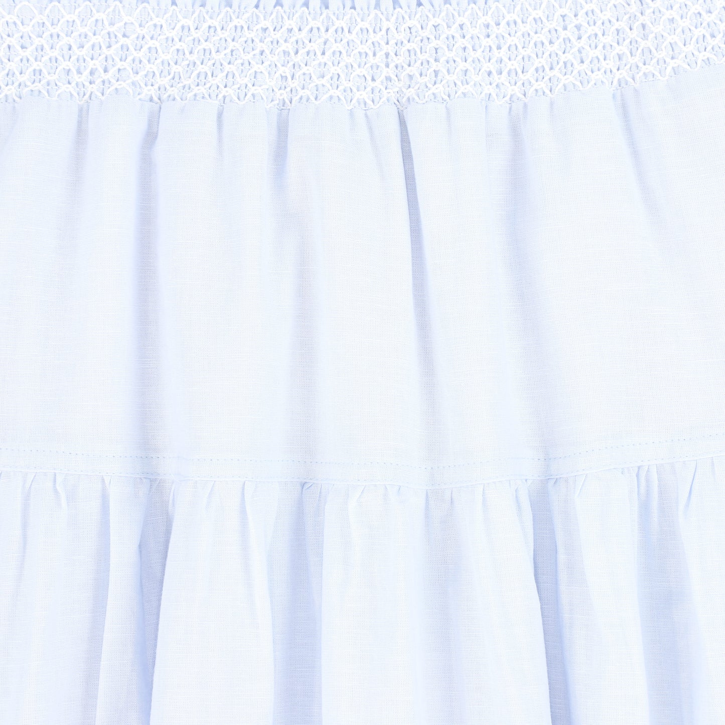 BAMBOO LIGHT BLUE STITCHED LINEN MAXI SKIRT
