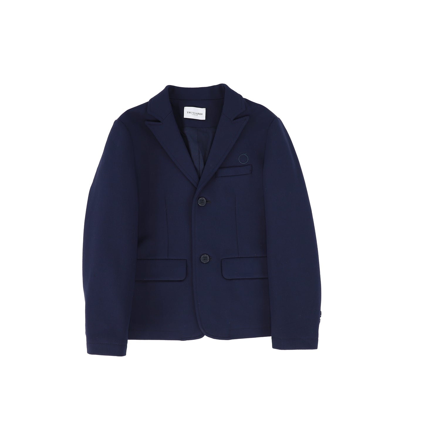 TRUSSARDI NAVY POCKET STRETCH SUIT