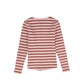 VALENTINA PINK RIBBED STRIPED TEE