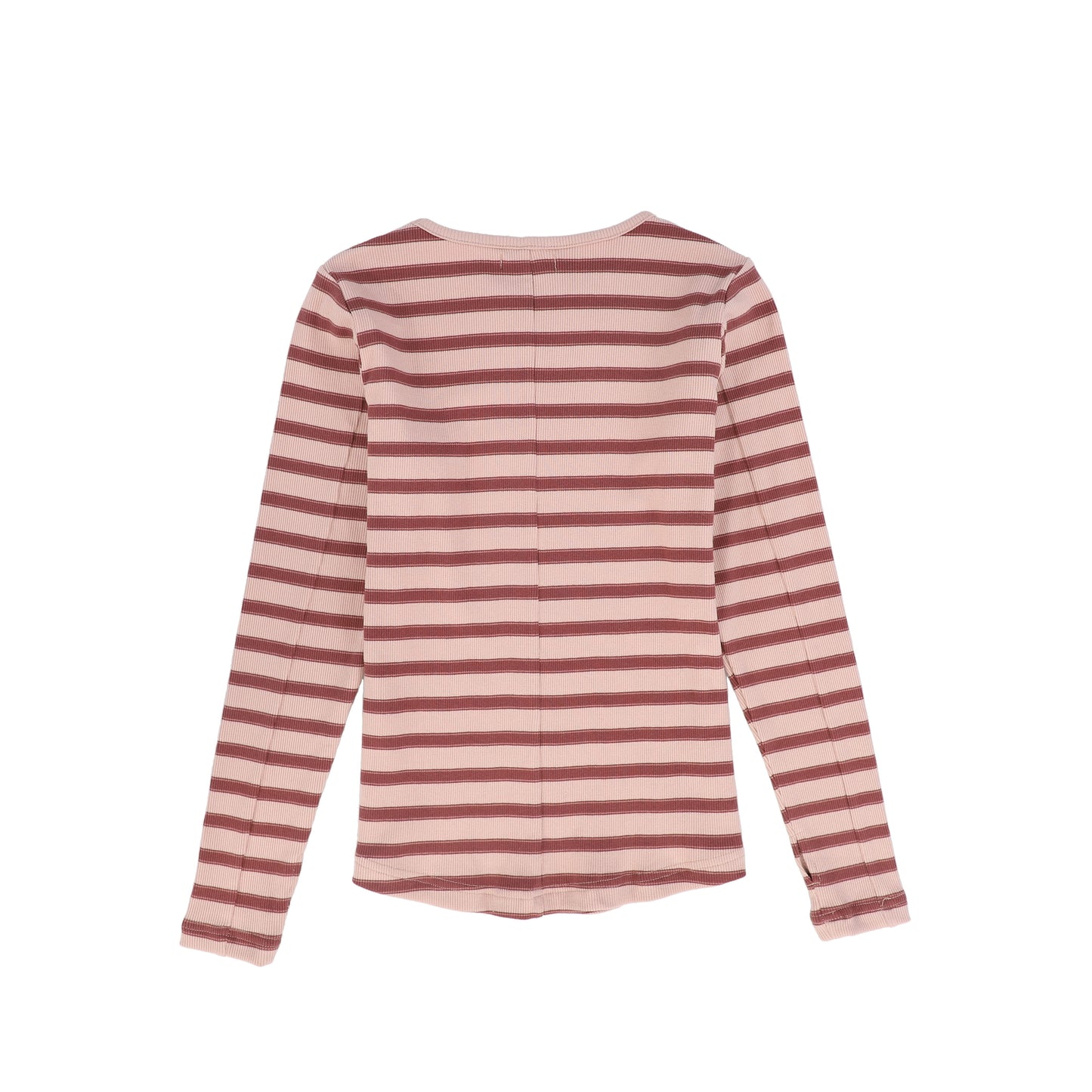 VALENTINA PINK RIBBED STRIPED TEE