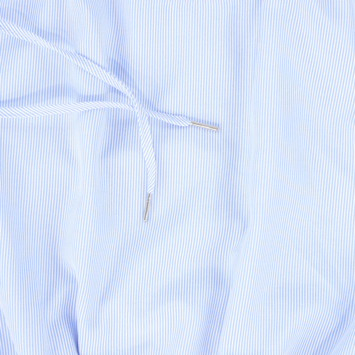 VALENTINA BLUE STRIPED LINEN BUBBLE BLOUSE