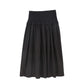 VALENTINA BLACK SMOCK WAIST COTTON SKIRT