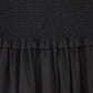 VALENTINA BLACK SMOCK WAIST COTTON SKIRT
