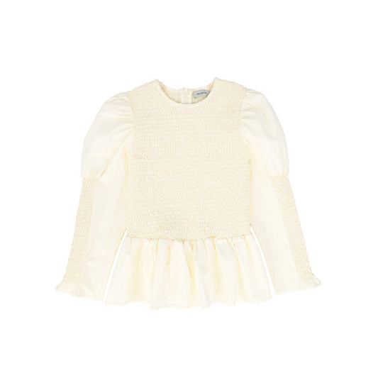 VALENTINA CREAM SMOCK BLOUSE