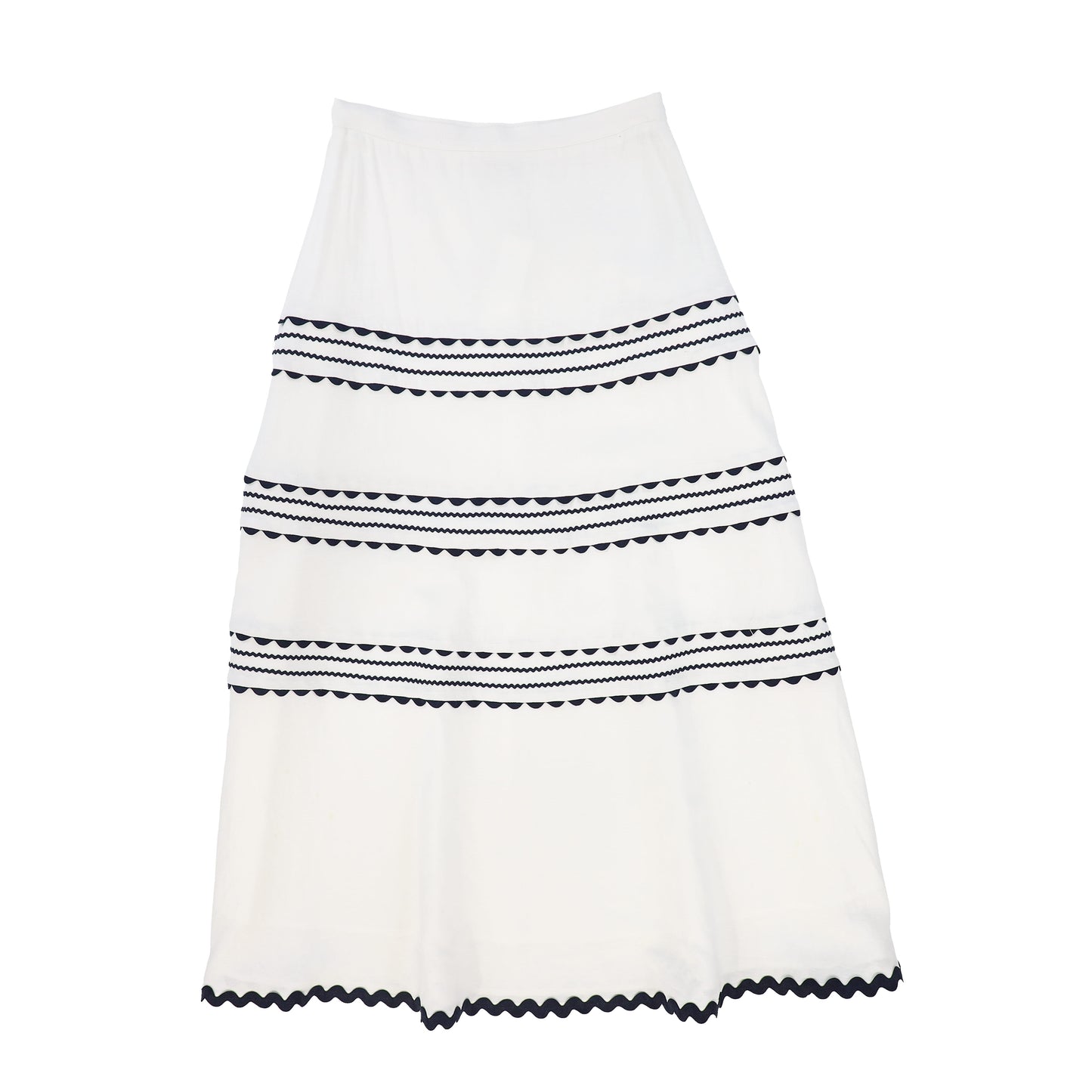 VALENTINA WHITE SCALLOP TRIMMED SKIRT