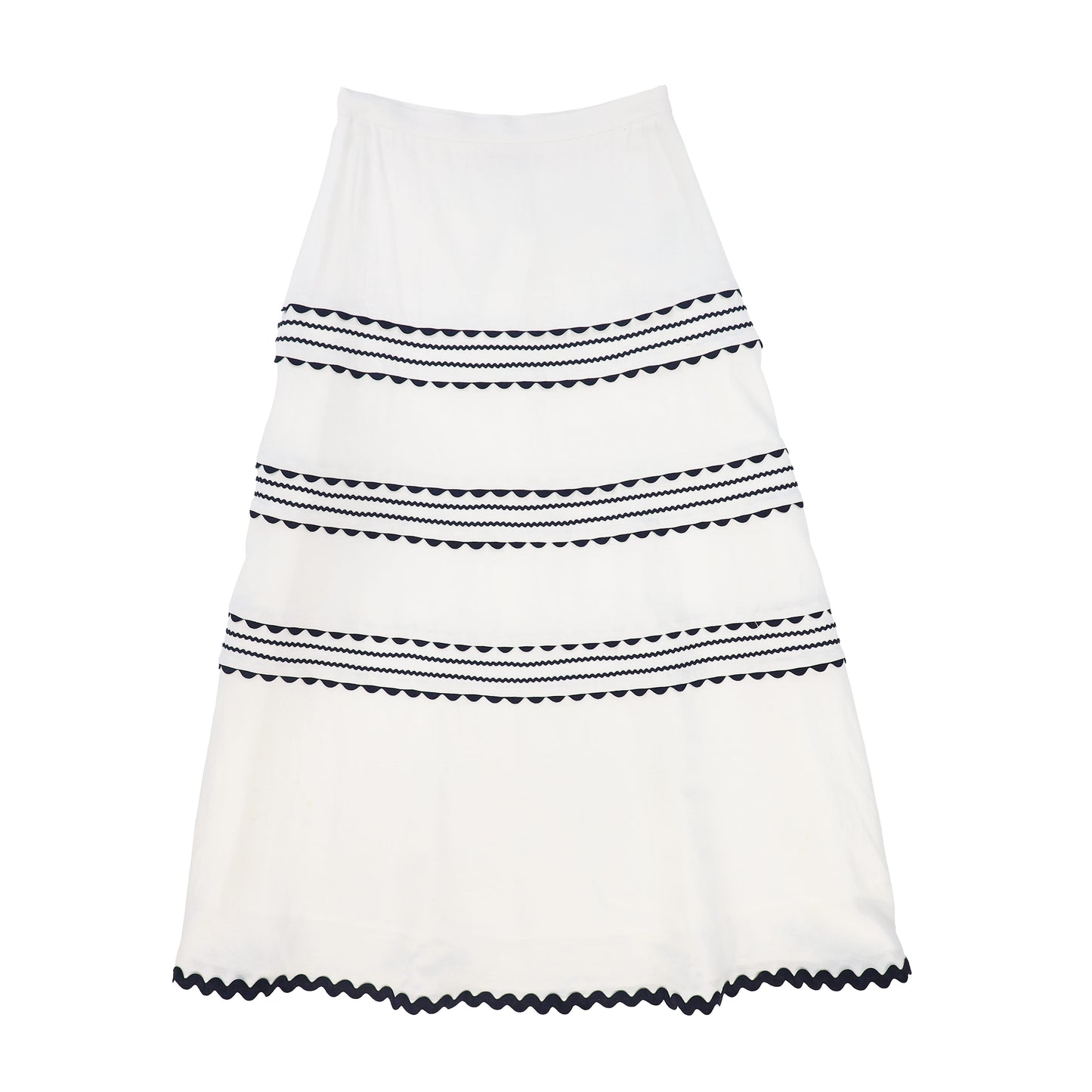 VALENTINA WHITE SCALLOP TRIMMED SKIRT