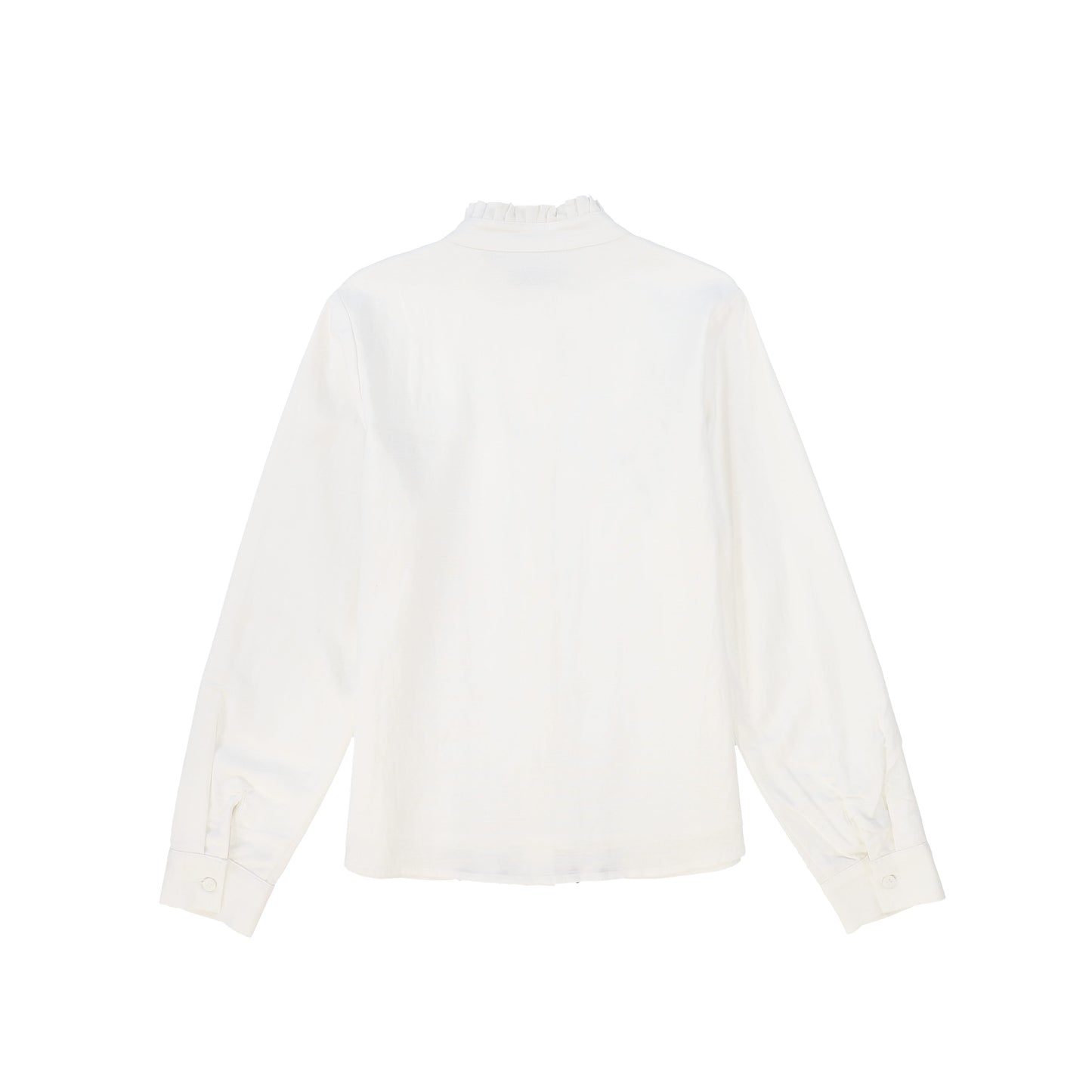 VALENTINA WHITE SCALLOP TRIMMED BLOUSE