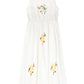 VALENTINA WHITE EMBROIDERED FLOWER POPLIN JUMPER
