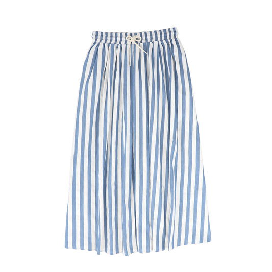 VALENTINA BLUE DENIM STRIPED DENIM SKIRT [FINAL SALE]