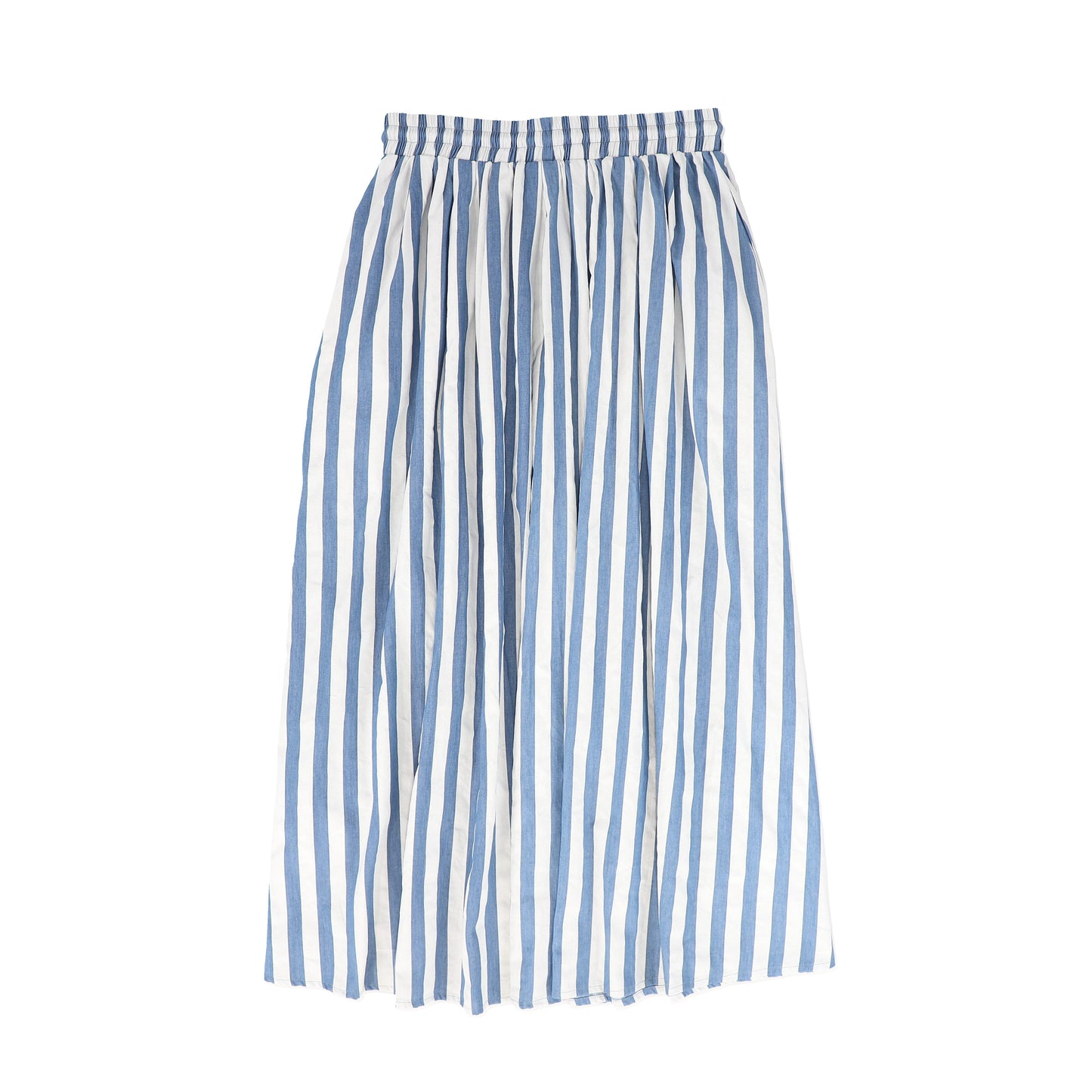 VALENTINA BLUE DENIM STRIPED DENIM SKIRT [FINAL SALE]