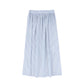 VALENTINA BLUE STRIPED POPLIN MAXI SKIRT [FINAL SALE]