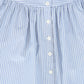 VALENTINA BLUE STRIPED POPLIN MAXI SKIRT [FINAL SALE]