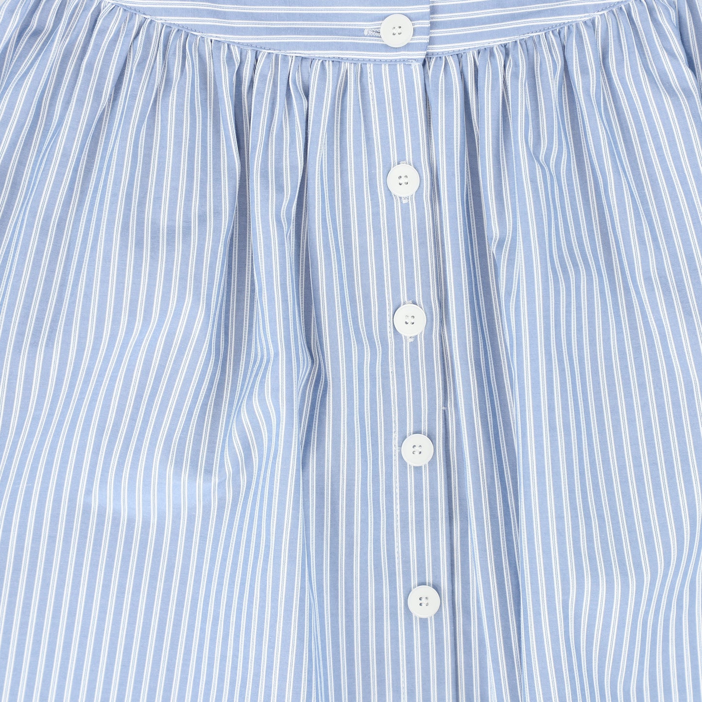 VALENTINA BLUE STRIPED POPLIN MAXI SKIRT [FINAL SALE]