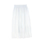 BAMBOO WHITE/BLUE LINEN STRIPED BELTED SKIRT