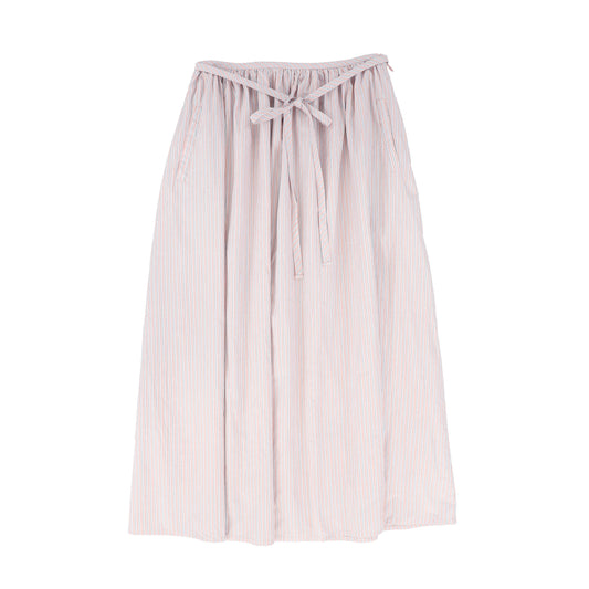 VALENTINA PINK STRIPED COTTON SKIRT