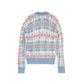 VALENTINA MULTI DENIM PLAID PRINT SWEATER