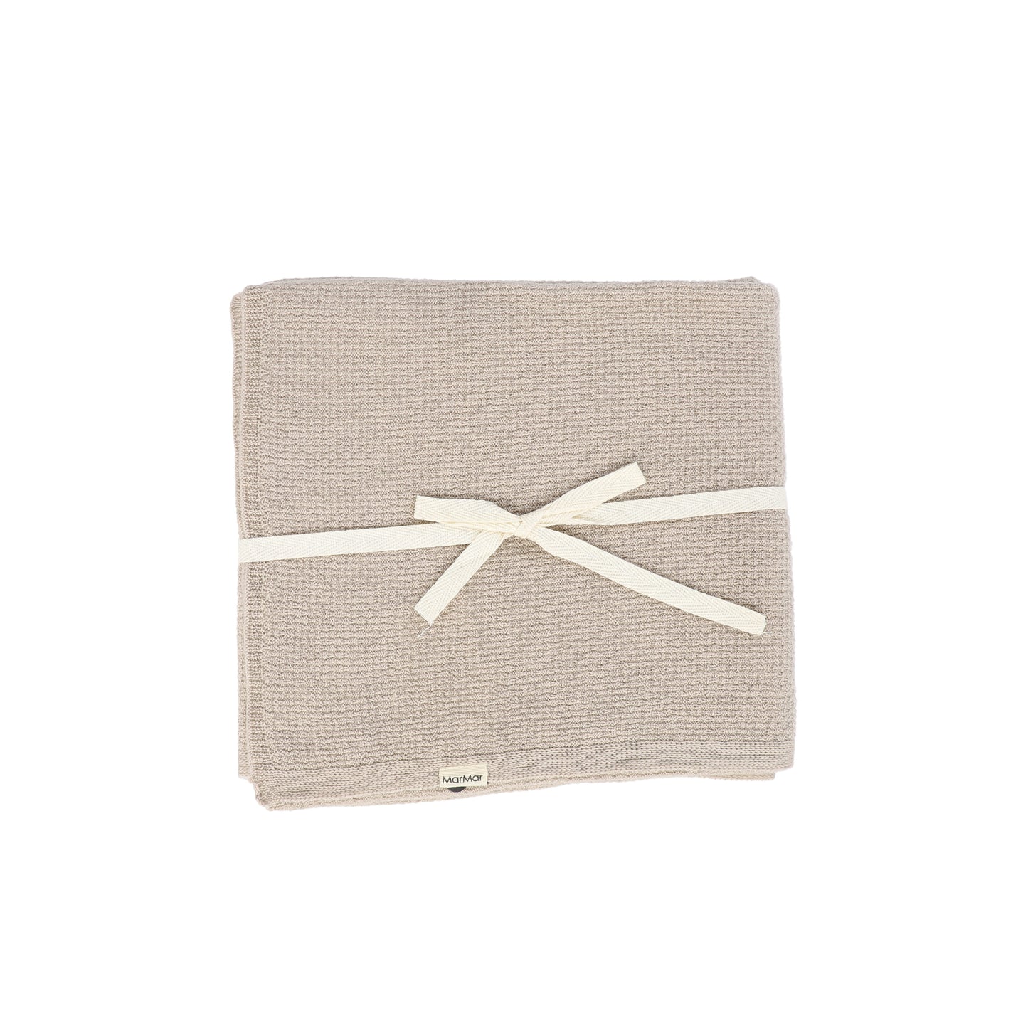 MARMAR COPENHAGEN TAUPE TEXTURED KNIT BLANKET