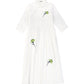 VALENTINA WHITE EMBROIDERED FLOWER SHIRT DRESS [FINAL SALE]