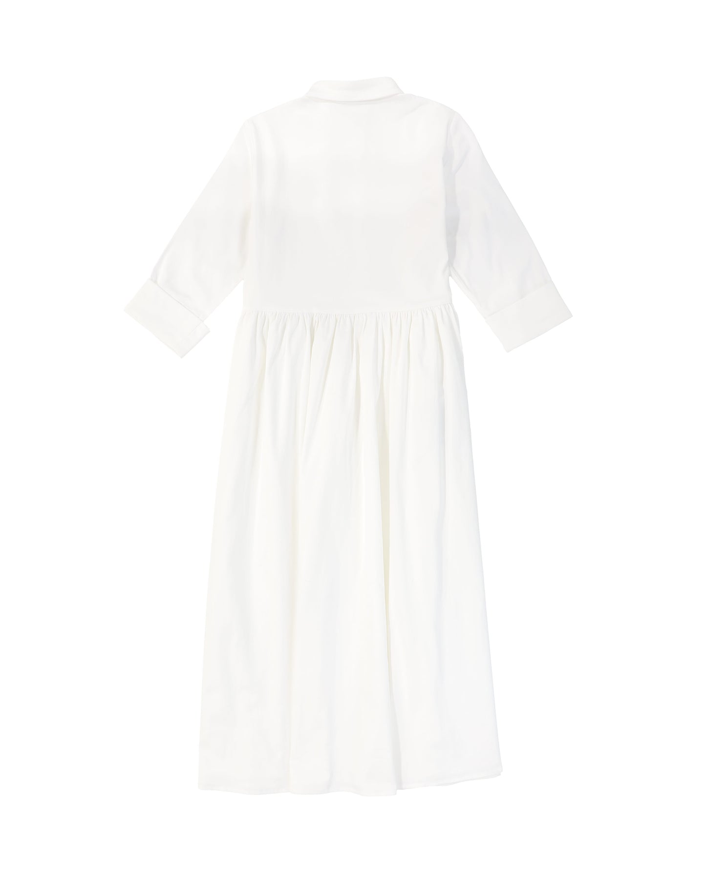 VALENTINA WHITE EMBROIDERED FLOWER SHIRT DRESS [FINAL SALE]