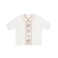 BAMBOO WHITE EMBROIDERED FLOWER BLOUSE