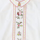 BAMBOO WHITE EMBROIDERED FLOWER BLOUSE