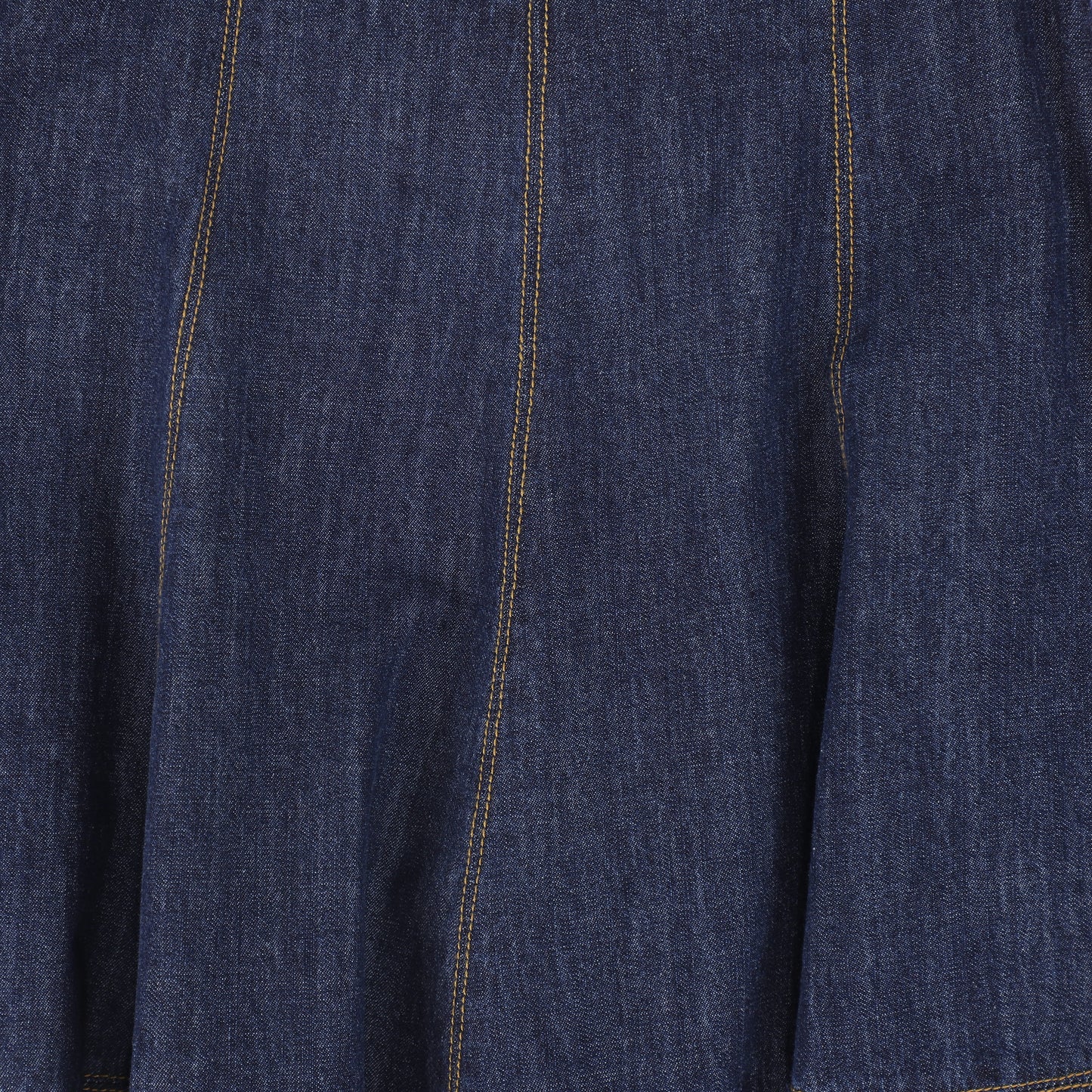 VALENTINA BLUE DENIM SEAM PANELED MAXI SKIRT