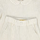 LE BOURDON TAN LINEN PIPED COLLAR SET
