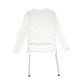 VALENTINA WHITE SIDE RUCHED TEE [FINAL SALE]