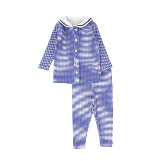 BEBE JOLEE ROYAL GINGHAM COLLAR PAJAMA SET
