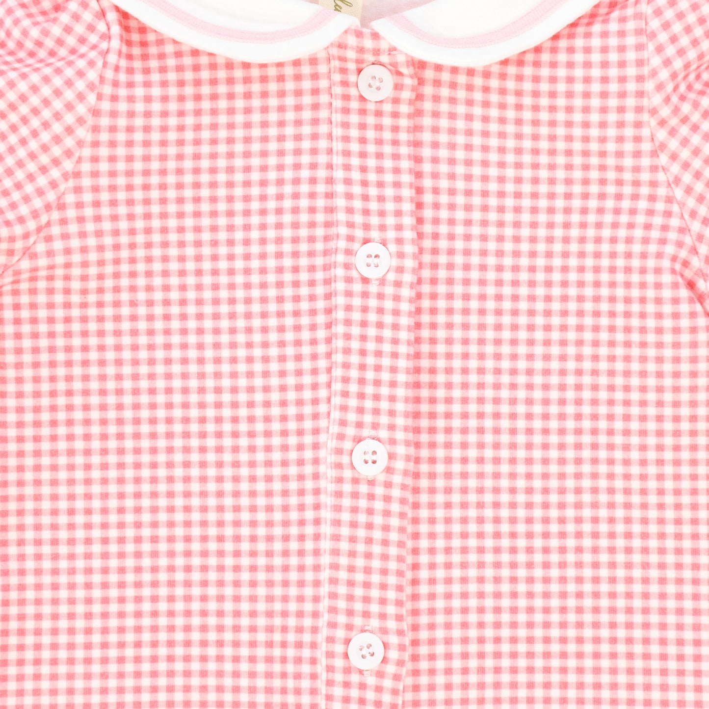 BEBE JOLEE FUCHSIA PINK GINGHAM COLLAR PAJAMA SET